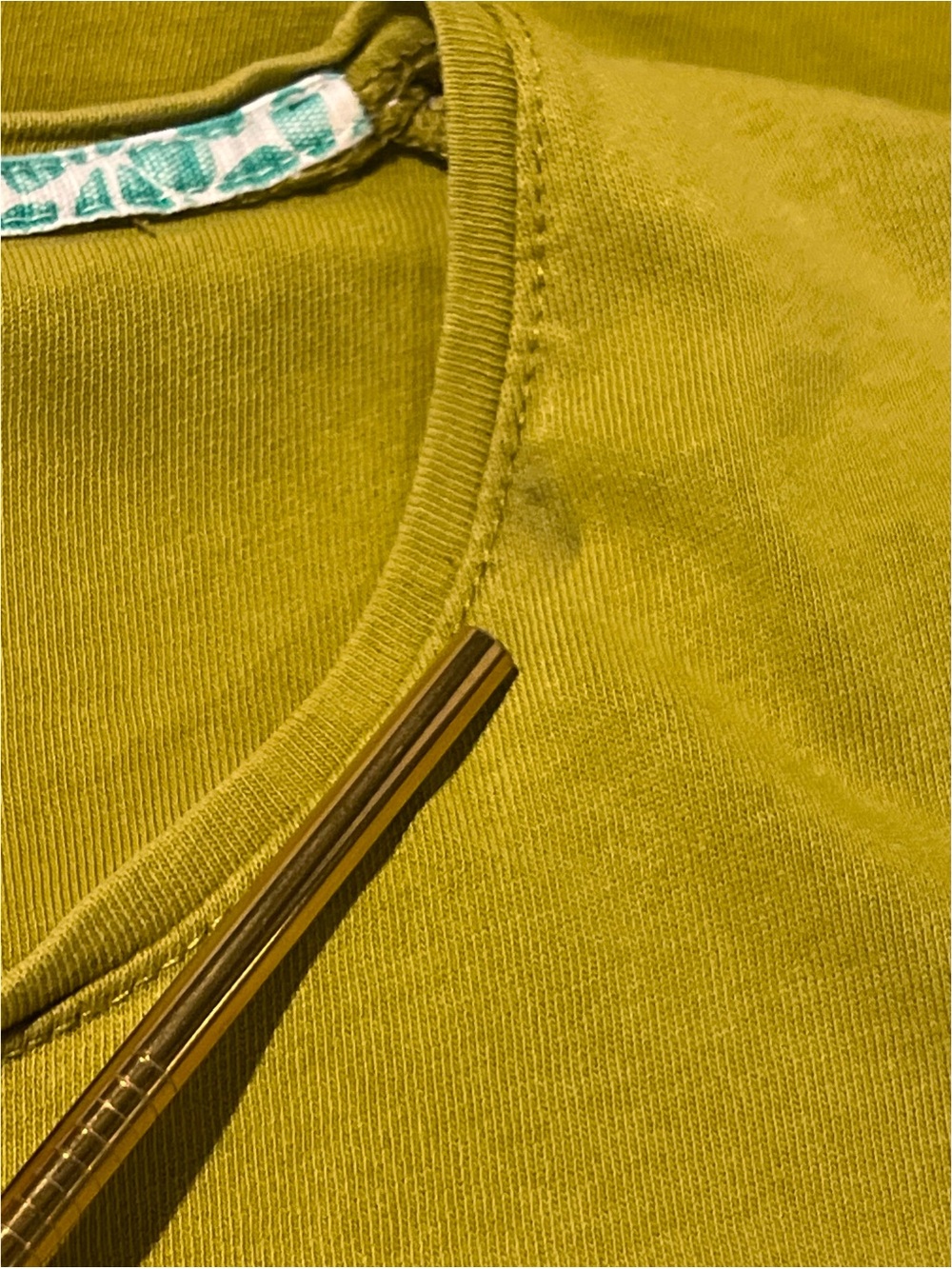 Gudrun Sjoden Top Women’s Medium Green Organic Cotton Pocket Lagenlook Boho - Picture 8 of 11